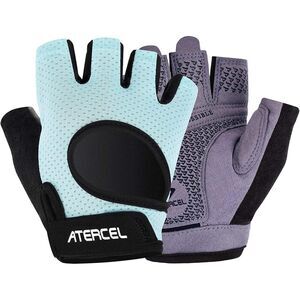 ATERCEL Weight Lifting Gloves Full Palm Protection Workout Gym Unisex Black